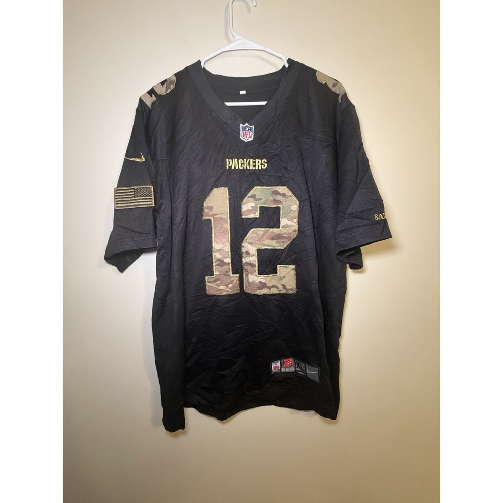 Nike Green Bay Packers Aaron Rodgers #12 Salute to Service Jersey Size XL